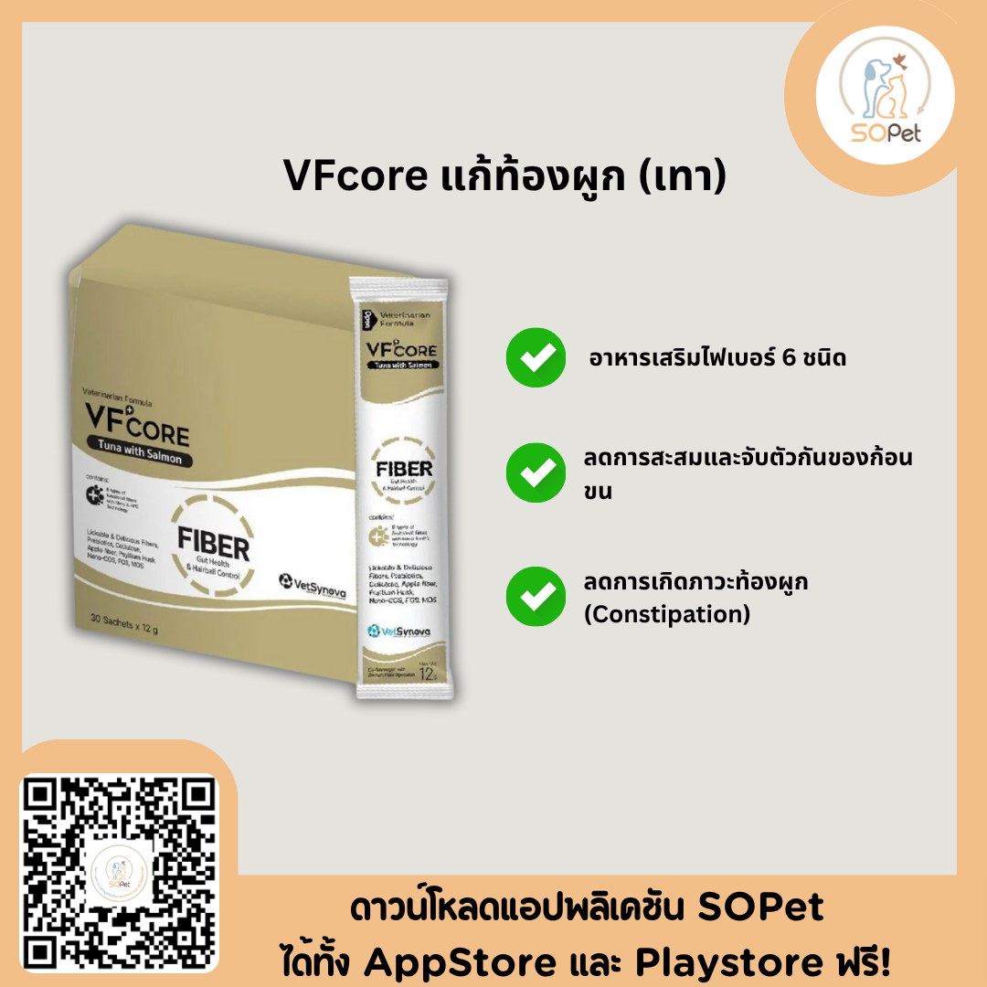 VFcore อาหารเสริมสำหรับแมว ขนมแมวเลีย ไลซีน, บำรุงเลือด, บำรุงข้อต่อ