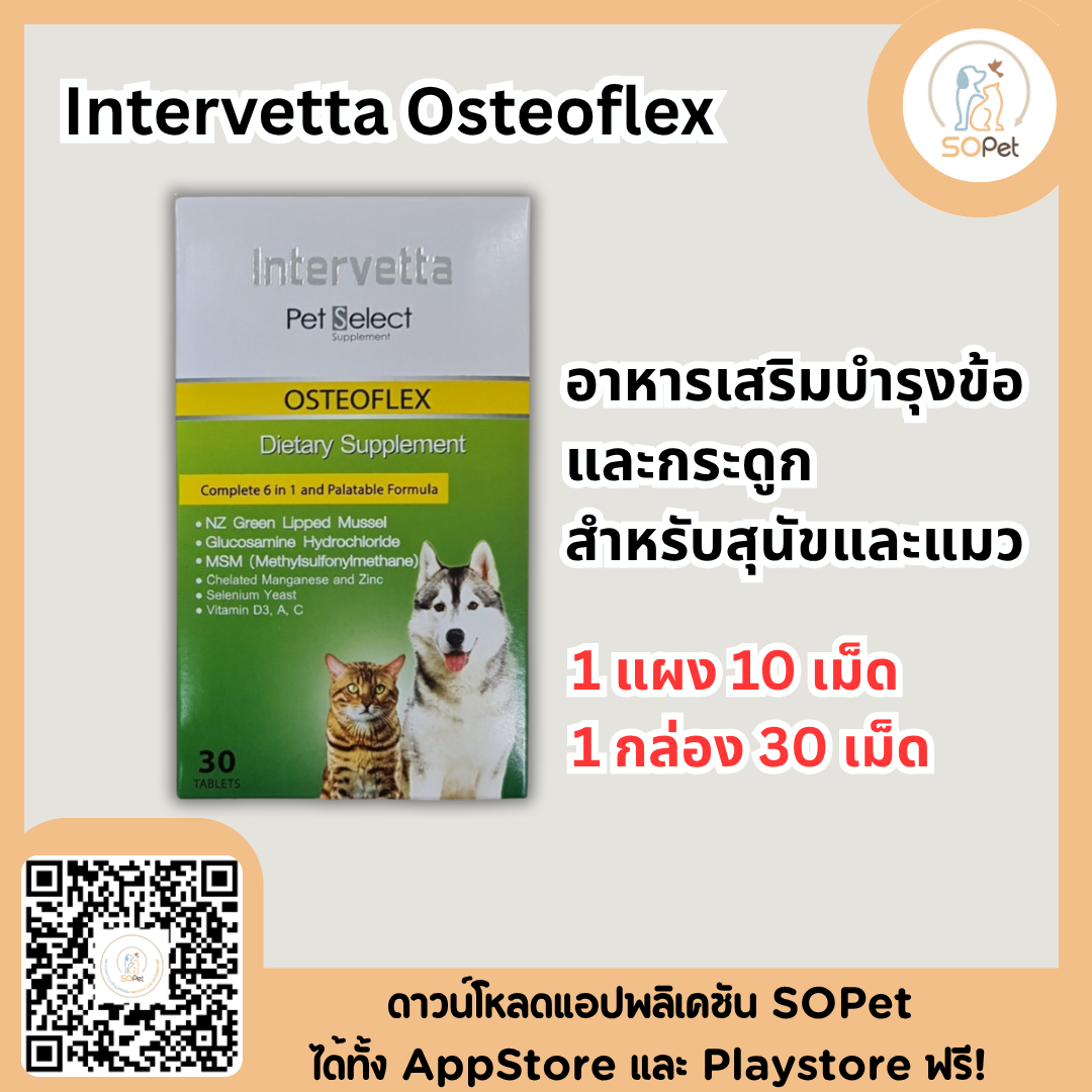 Osteoflex อาหารเสริมบำรุงข้อและกระดูก สำหรับสุนัขและแมว
