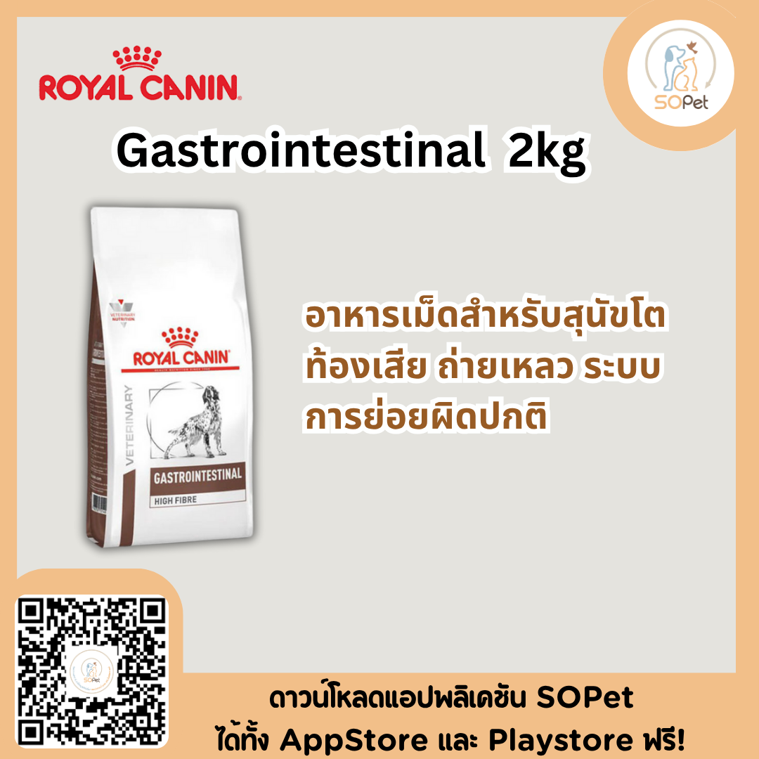 Royal Canin GastroIntestinal Cat 2 kg อาหารแมว ประกอบการดูแลโรคระบบทางเดินอาหาร ถ่ายเหลว