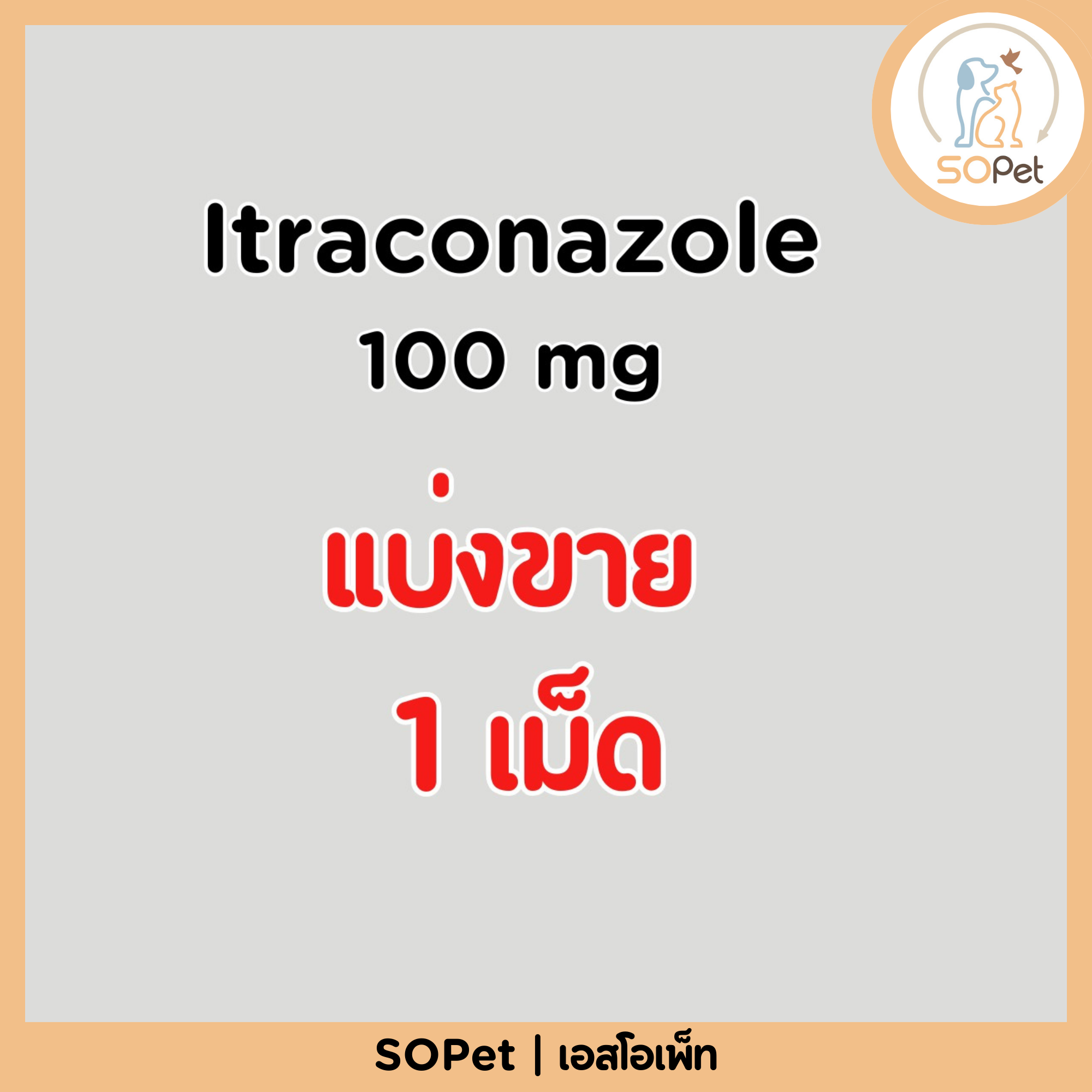 Itraconazole 100 แบ่งขาย1เม็ด