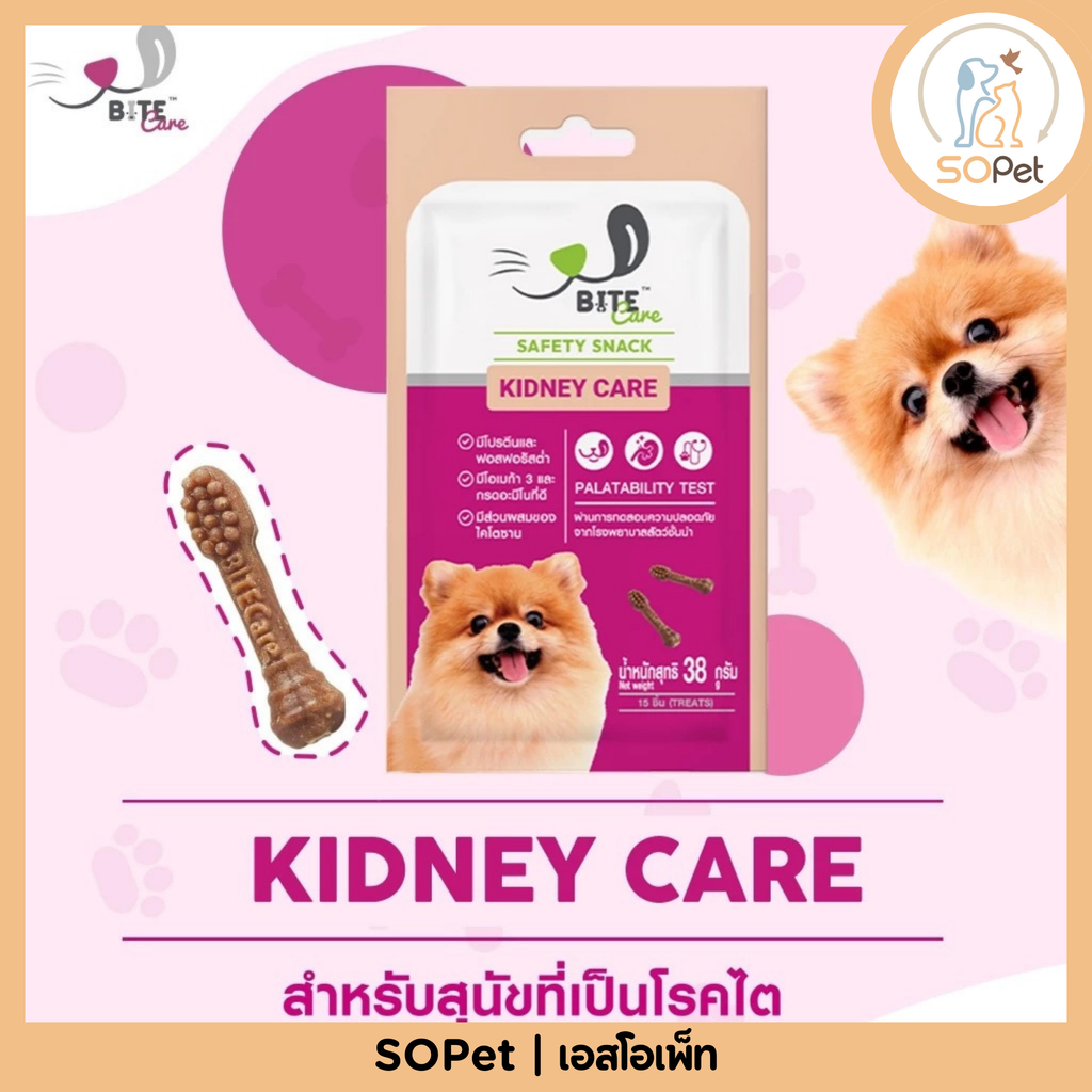 Bite Care Safety Snack (ไบท์ แคร์) ขนมสุนัขเพื่อสุขภาพ ขนาด 38 g