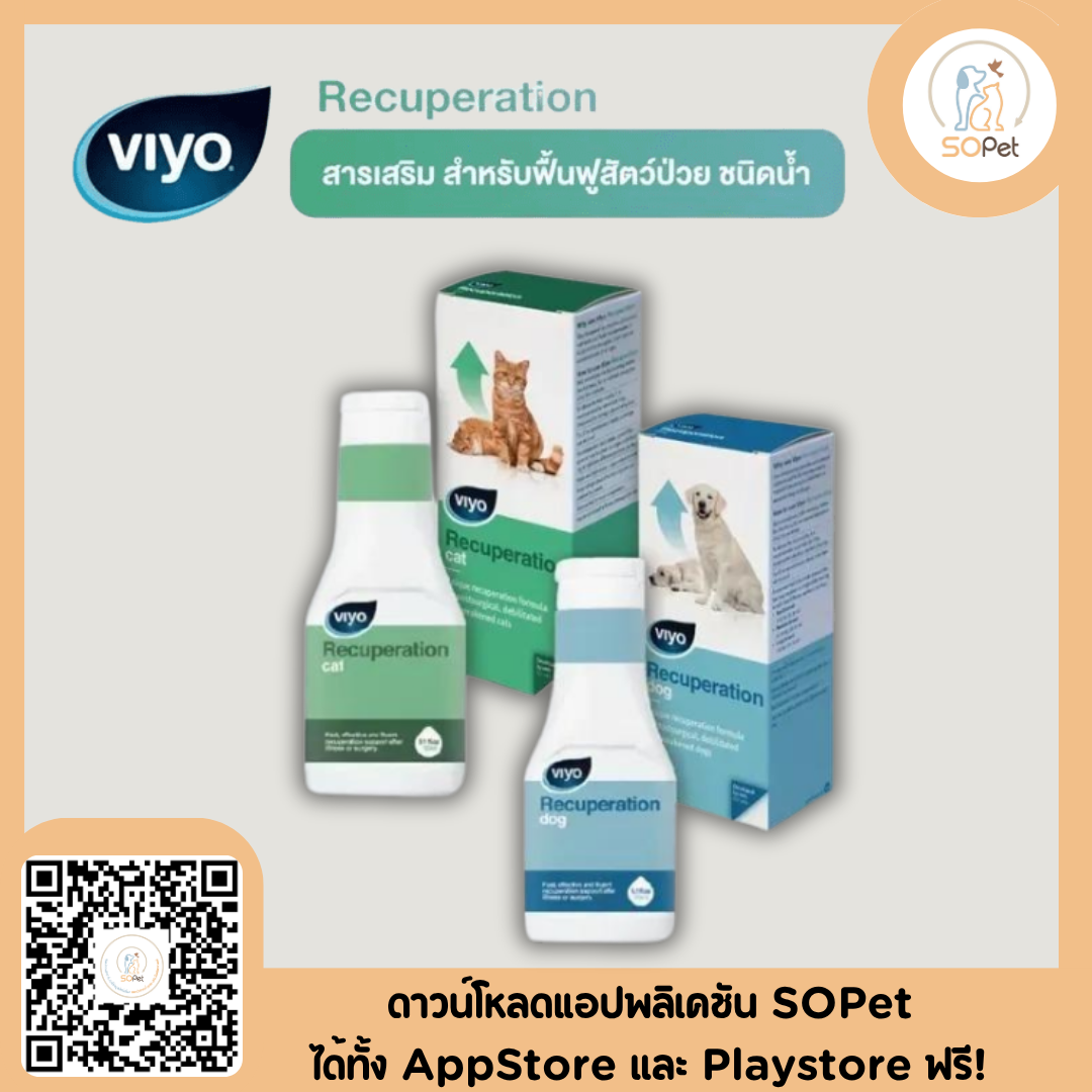 Viyo Recuperation 150 ml อาหารเหลวฟื้นฟูสุขภาพสำหรับสัตว์เลี้ยง สำหรับสุนัข และ แมว