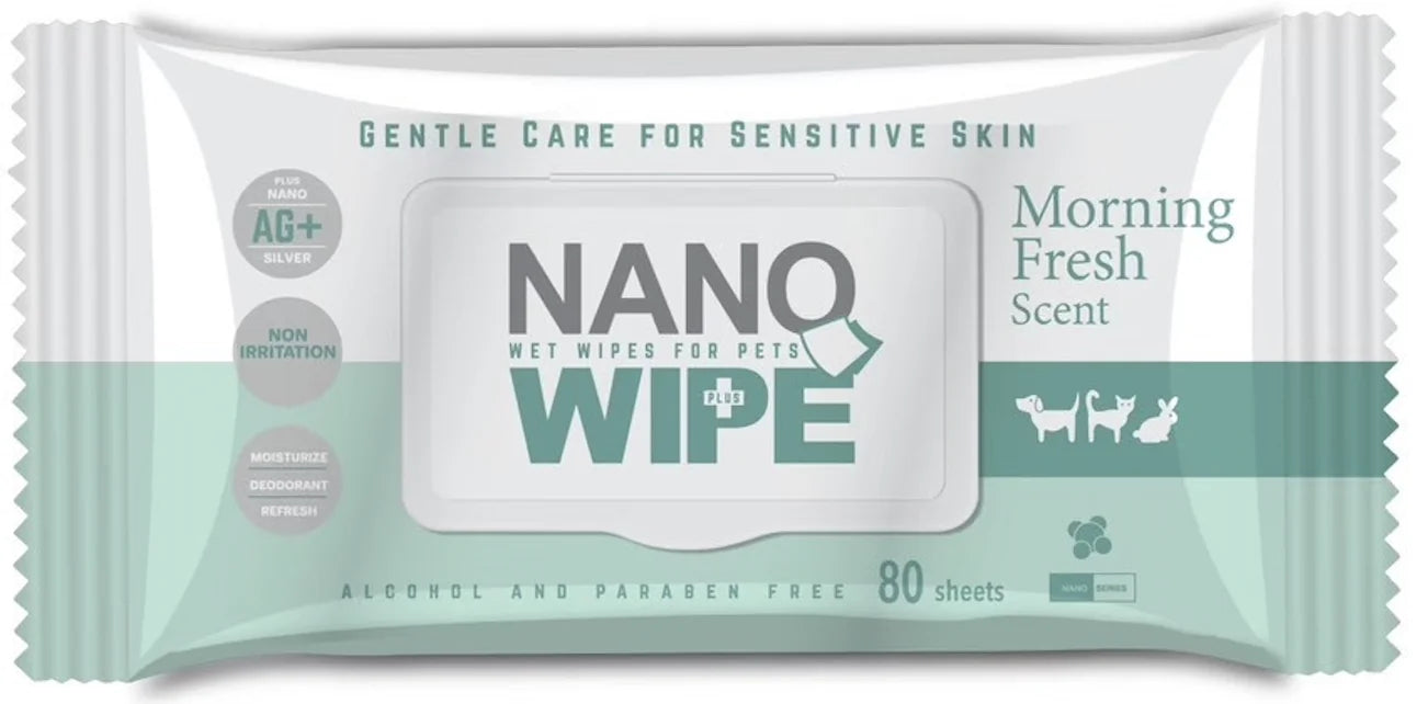 Nano Wipe  ทำความสะอาด สัตว์เลี้ยง ขนาด18x20 cm บรรจุ 20 และ 80 ผืน