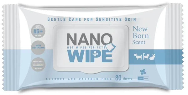Nano Wipe  ทำความสะอาด สัตว์เลี้ยง ขนาด18x20 cm บรรจุ 20 และ 80 ผืน