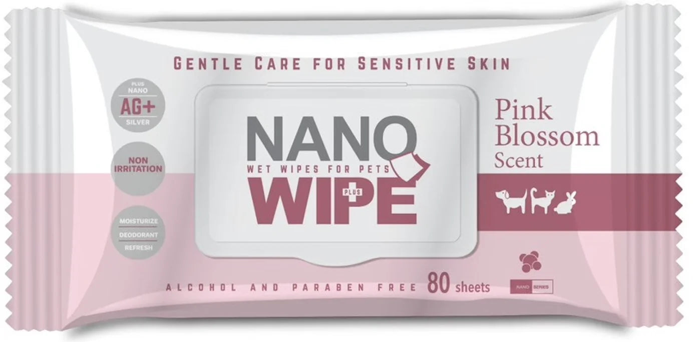 Nano Wipe  ทำความสะอาด สัตว์เลี้ยง ขนาด18x20 cm บรรจุ 20 และ 80 ผืน