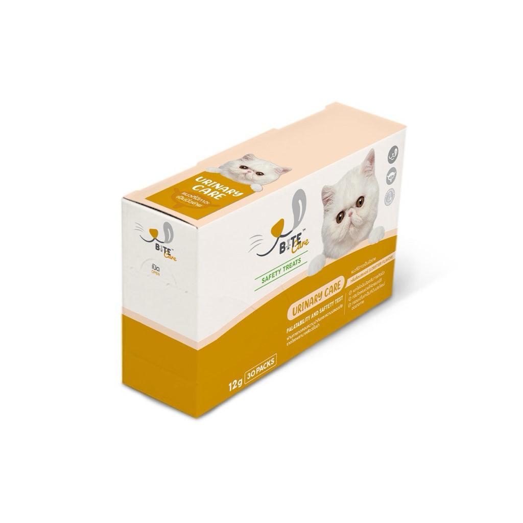 Bite Care Safety Snack (ไบท์ แคร์) ขนมแมวเลียเพื่อสุขภาพ ขนาด 12 g [ยกกล่อง]