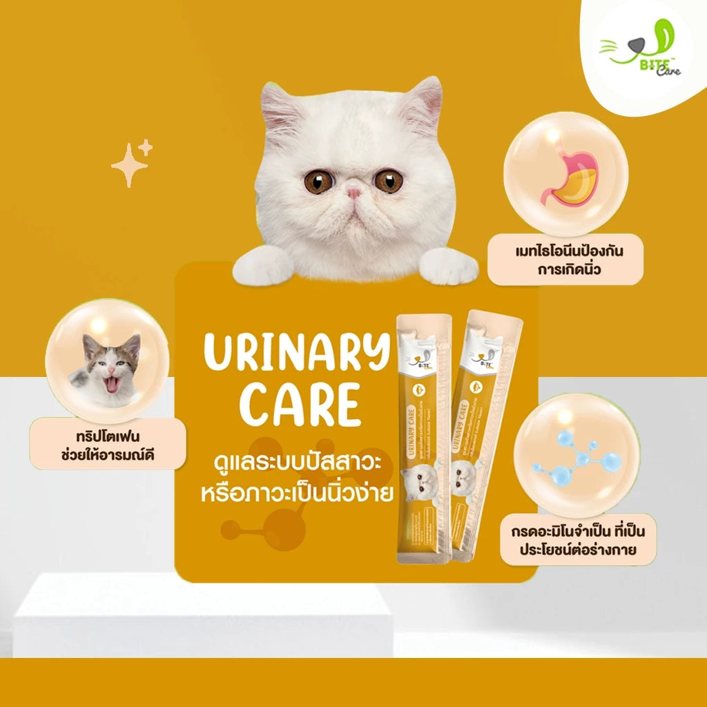 Bite Care Safety Snack (ไบท์ แคร์) ขนมแมวเลียเพื่อสุขภาพ ขนาด 12 g [แบ่งขาย]