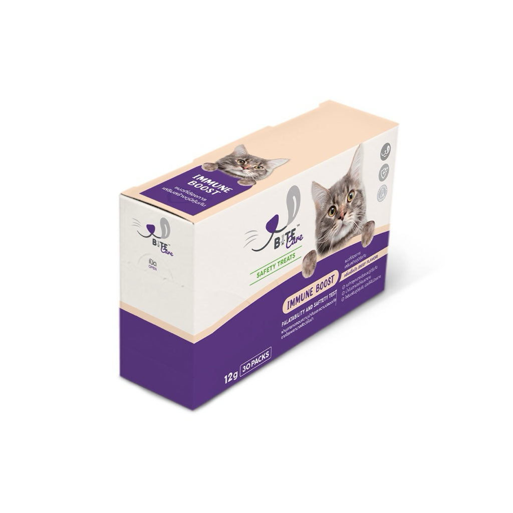 Bite Care Safety Snack (ไบท์ แคร์) ขนมแมวเลียเพื่อสุขภาพ ขนาด 12 g [ยกกล่อง]