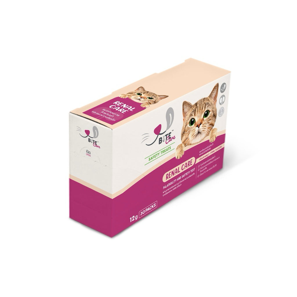 Bite Care Safety Snack (ไบท์ แคร์) ขนมแมวเลียเพื่อสุขภาพ ขนาด 12 g [ยกกล่อง]